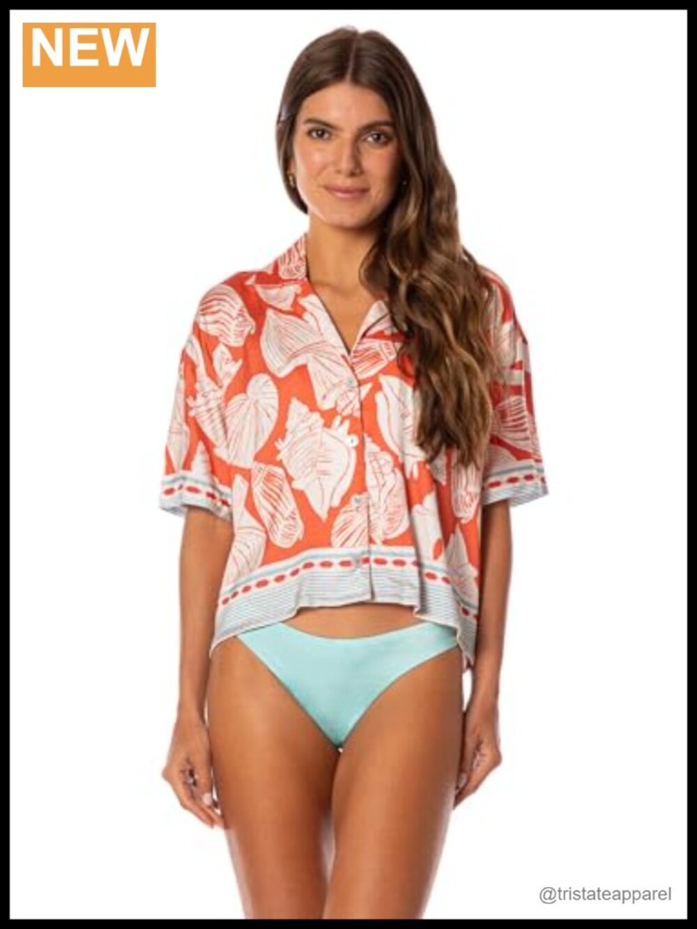 Maaji Swimwear Reef 2 Ways Shirt Viscose Spandex Short Sleeve